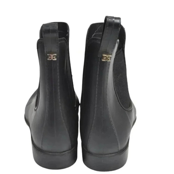 Sam Edelman Rain Boots Chelsea Shoe Matte Rubber  Ankle Bootie Black Size 5 - Picture 8 of 13